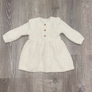 Ivory Cozy Sparkle Dress 0-3 Months